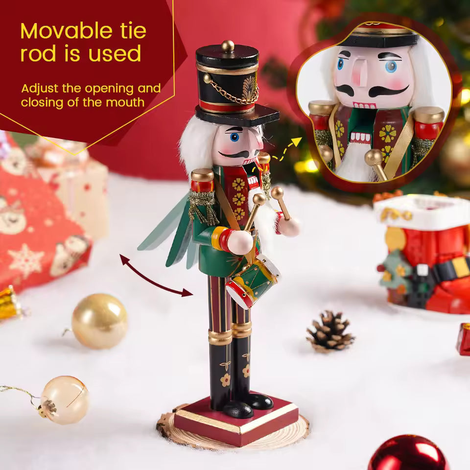 🎄🎁 50% OFF Christmas SALE! 🔥 Wooden Nutcracker Soldiers – 4PCS 30CM Hand Painted Set ✨
